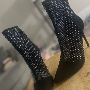 Black studded heels size 8 1/2